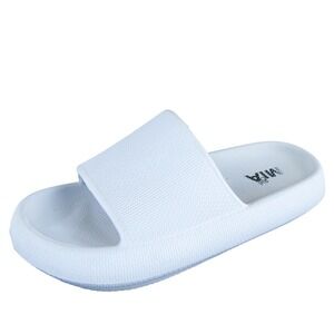 MIA Girl Women's Chunky Slide‎ White Synthetic Sz 8 Medium Gently Used 2025